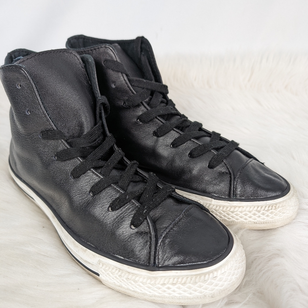 Converse leather All Stars HT, women's size 9.5, men's size 7.5, black
